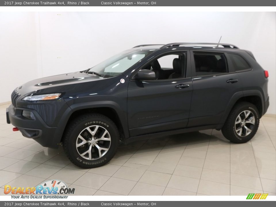 2017 Jeep Cherokee Trailhawk 4x4 Rhino / Black Photo #3