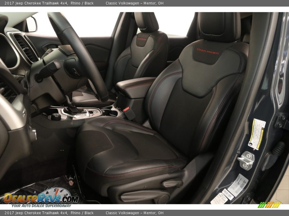2017 Jeep Cherokee Trailhawk 4x4 Rhino / Black Photo #5