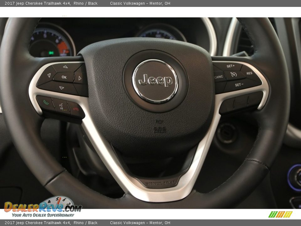 2017 Jeep Cherokee Trailhawk 4x4 Rhino / Black Photo #8
