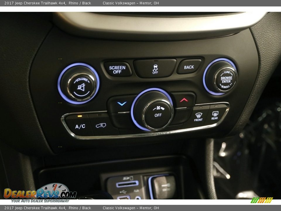 2017 Jeep Cherokee Trailhawk 4x4 Rhino / Black Photo #14