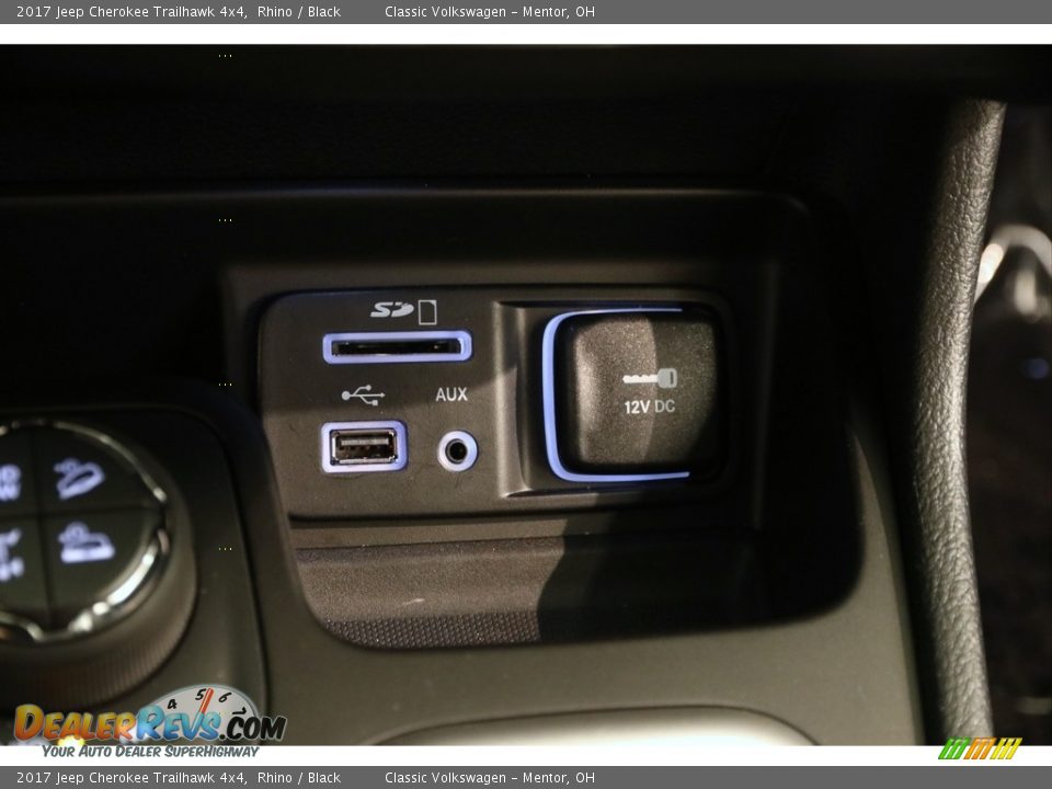 2017 Jeep Cherokee Trailhawk 4x4 Rhino / Black Photo #16