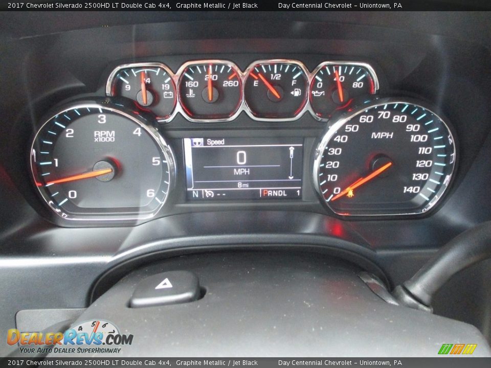 2017 Chevrolet Silverado 2500HD LT Double Cab 4x4 Graphite Metallic / Jet Black Photo #15