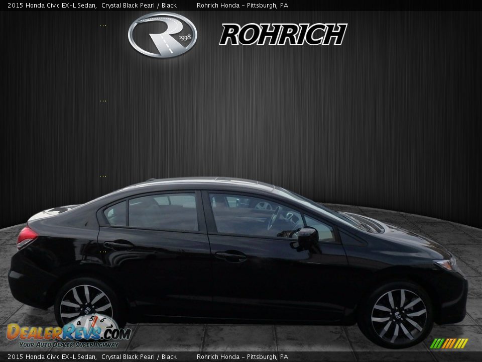 2015 Honda Civic EX-L Sedan Crystal Black Pearl / Black Photo #2