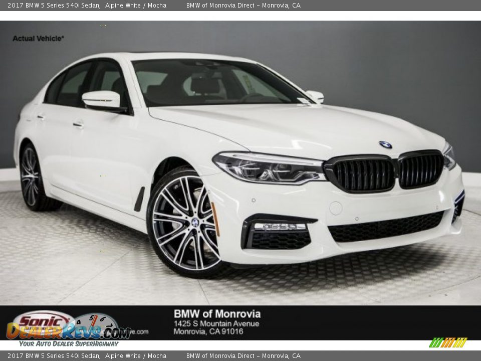 2017 BMW 5 Series 540i Sedan Alpine White / Mocha Photo #1