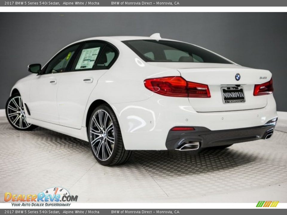 2017 BMW 5 Series 540i Sedan Alpine White / Mocha Photo #3