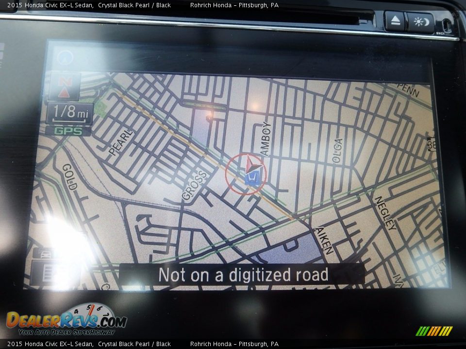 2015 Honda Civic EX-L Sedan Crystal Black Pearl / Black Photo #9