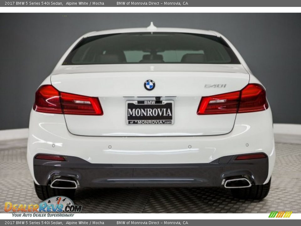 2017 BMW 5 Series 540i Sedan Alpine White / Mocha Photo #4
