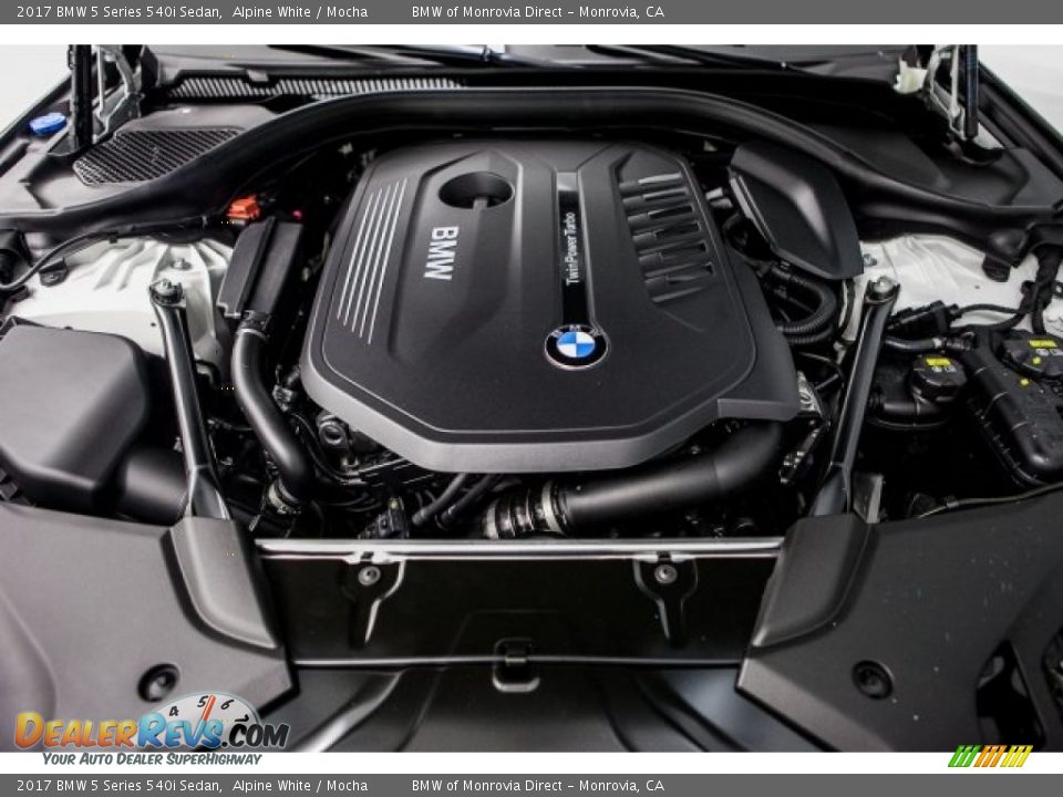 2017 BMW 5 Series 540i Sedan Alpine White / Mocha Photo #8