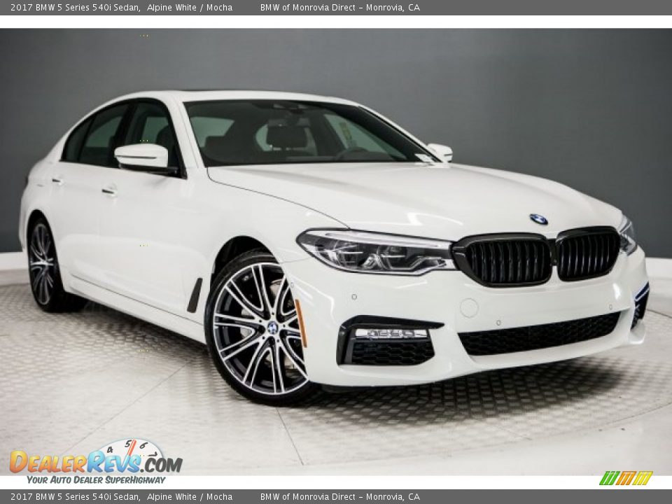 2017 BMW 5 Series 540i Sedan Alpine White / Mocha Photo #12