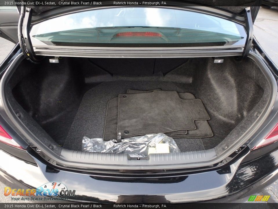 2015 Honda Civic EX-L Sedan Crystal Black Pearl / Black Photo #18