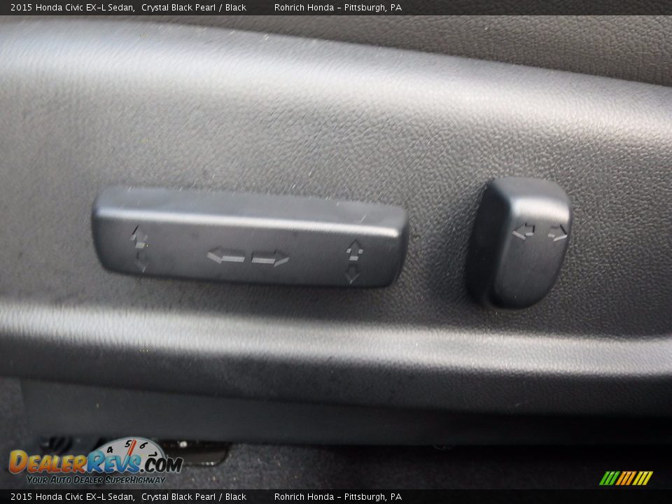 2015 Honda Civic EX-L Sedan Crystal Black Pearl / Black Photo #20