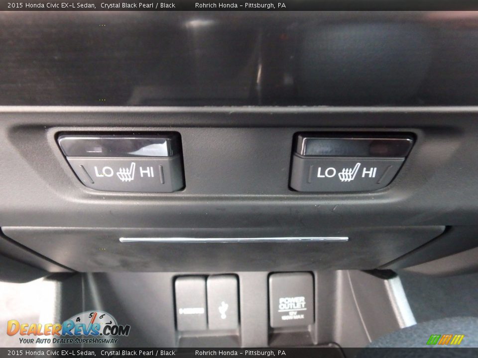 2015 Honda Civic EX-L Sedan Crystal Black Pearl / Black Photo #24