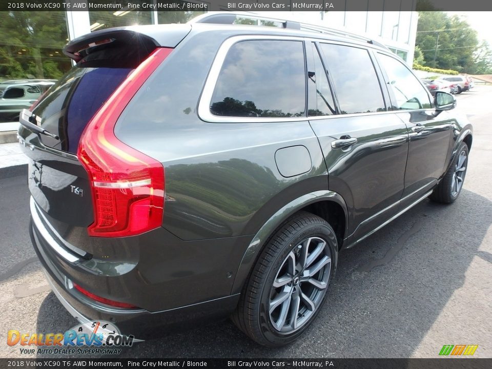 2018 Volvo XC90 T6 AWD Momentum Pine Grey Metallic / Blonde Photo #2
