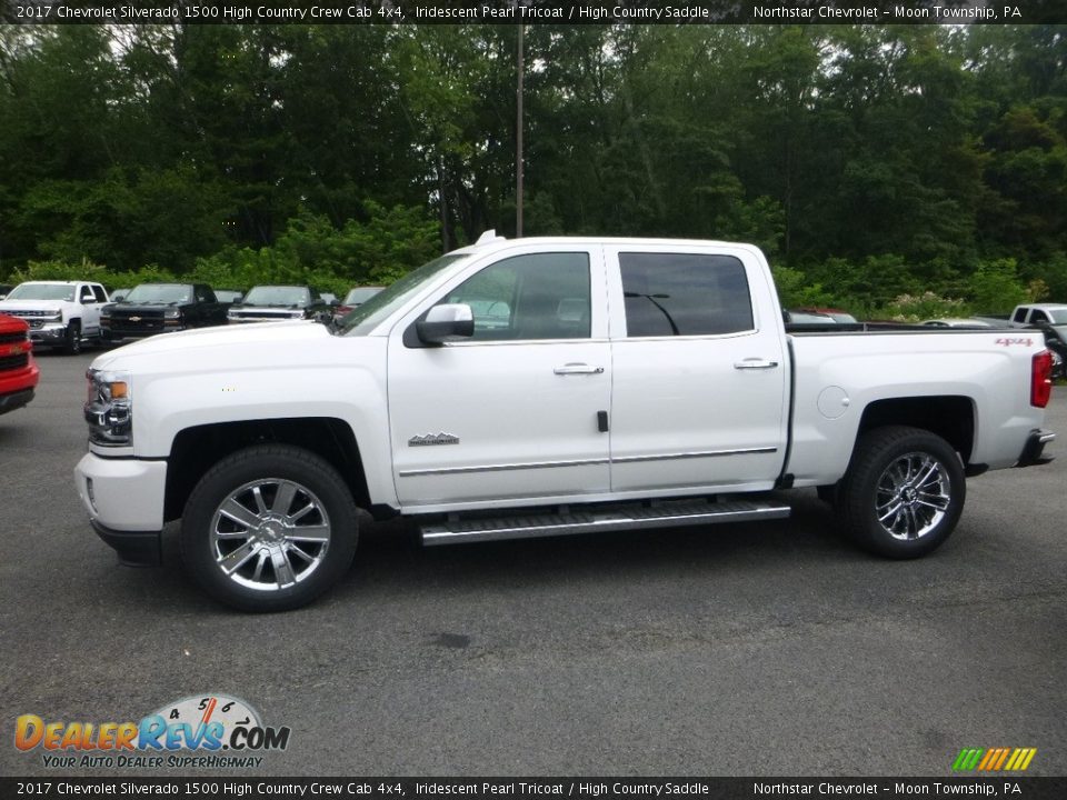 2017 Chevrolet Silverado 1500 High Country Crew Cab 4x4 Iridescent Pearl Tricoat / High Country Saddle Photo #2