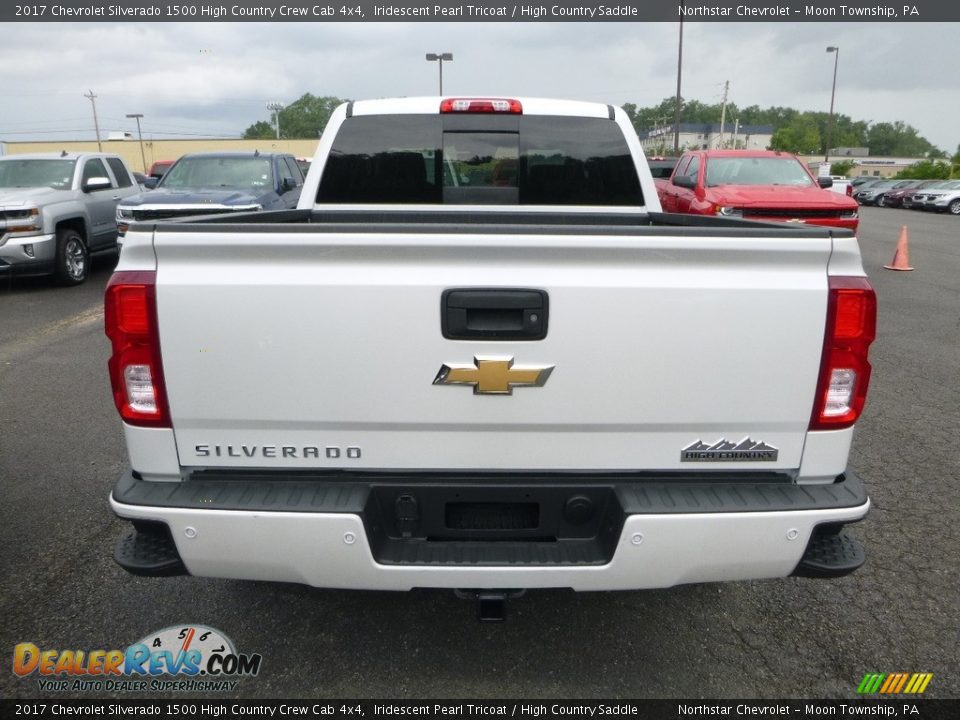 2017 Chevrolet Silverado 1500 High Country Crew Cab 4x4 Iridescent Pearl Tricoat / High Country Saddle Photo #4