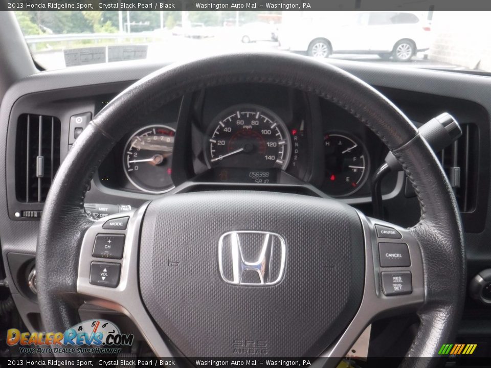 2013 Honda Ridgeline Sport Crystal Black Pearl / Black Photo #21