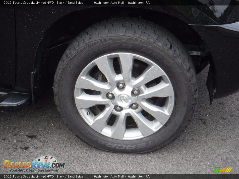 2012 Toyota Sequoia Limited 4WD Black / Sand Beige Photo #3