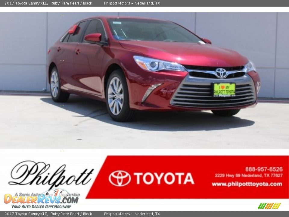 2017 Toyota Camry XLE Ruby Flare Pearl / Black Photo #1