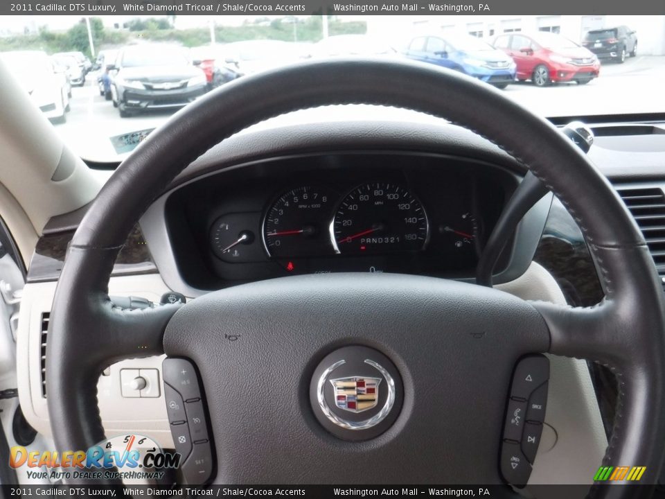 2011 Cadillac DTS Luxury White Diamond Tricoat / Shale/Cocoa Accents Photo #19