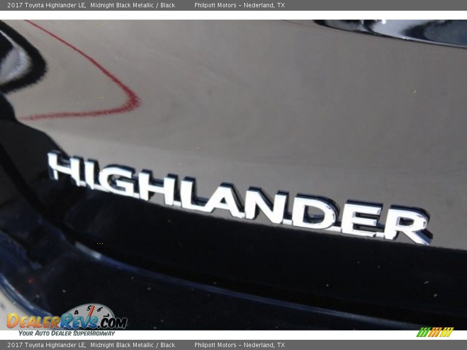 2017 Toyota Highlander LE Midnight Black Metallic / Black Photo #8