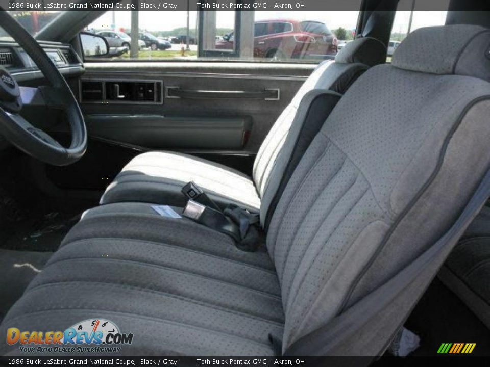 1986 Buick LeSabre Grand National Coupe Black / Gray Photo #11