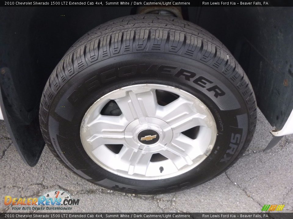2010 Chevrolet Silverado 1500 LTZ Extended Cab 4x4 Summit White / Dark Cashmere/Light Cashmere Photo #9
