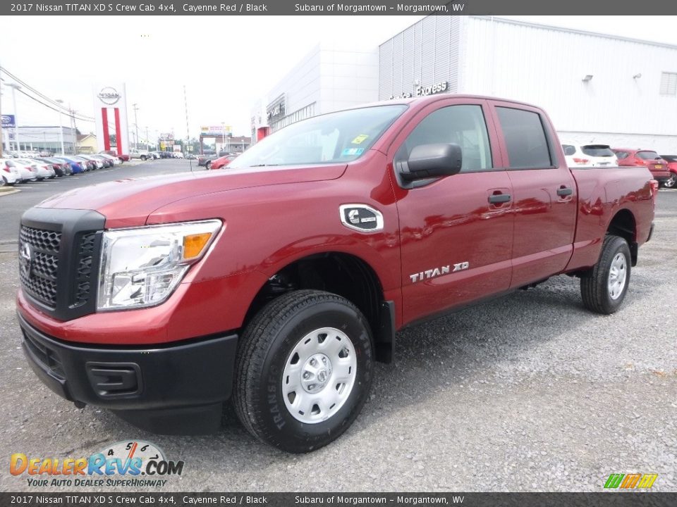 2017 Nissan TITAN XD S Crew Cab 4x4 Cayenne Red / Black Photo #8