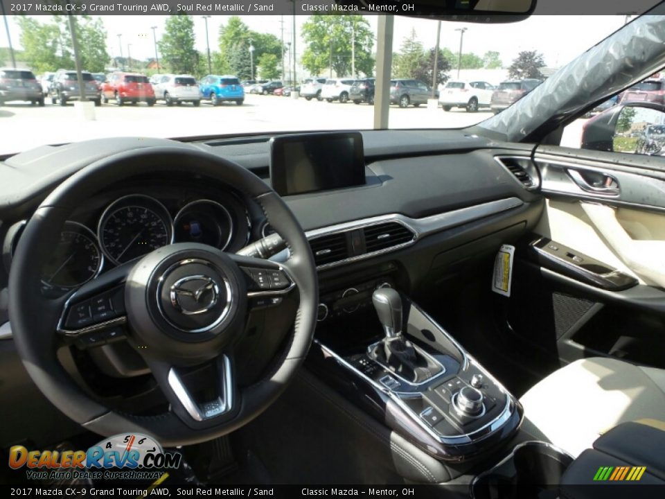 2017 Mazda CX-9 Grand Touring AWD Soul Red Metallic / Sand Photo #3