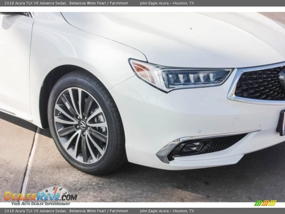 2018 Acura TLX V6 Advance Sedan Bellanova White Pearl / Parchment Photo #8