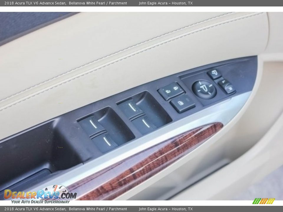 2018 Acura TLX V6 Advance Sedan Bellanova White Pearl / Parchment Photo #14