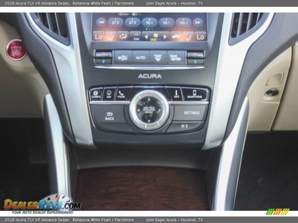 2018 Acura TLX V6 Advance Sedan Bellanova White Pearl / Parchment Photo #31