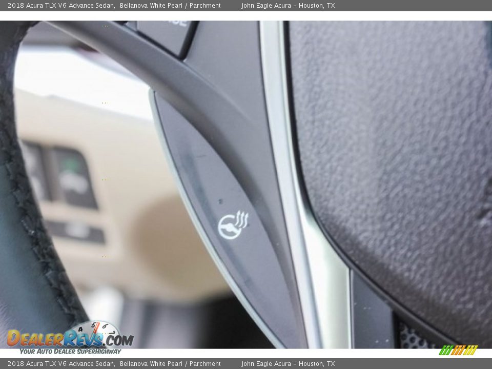 2018 Acura TLX V6 Advance Sedan Bellanova White Pearl / Parchment Photo #36