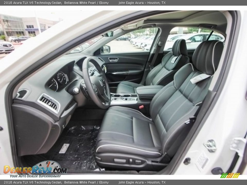 Ebony Interior - 2018 Acura TLX V6 Technology Sedan Photo #10