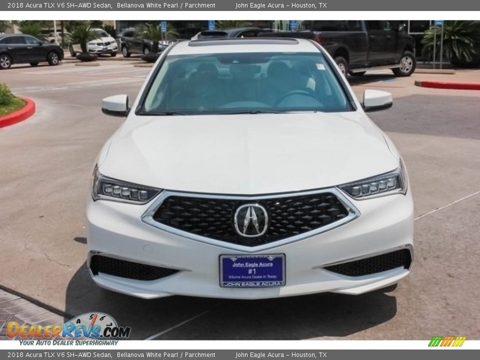 2018 Acura TLX V6 SH-AWD Sedan Bellanova White Pearl / Parchment Photo #2