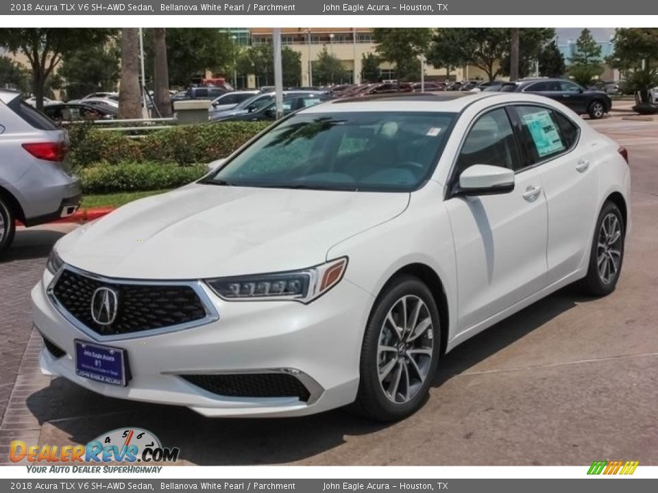 2018 Acura TLX V6 SH-AWD Sedan Bellanova White Pearl / Parchment Photo #3