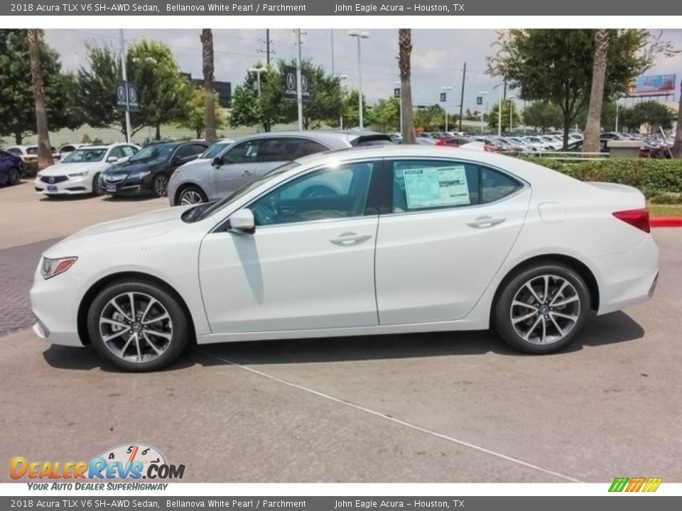 2018 Acura TLX V6 SH-AWD Sedan Bellanova White Pearl / Parchment Photo #4