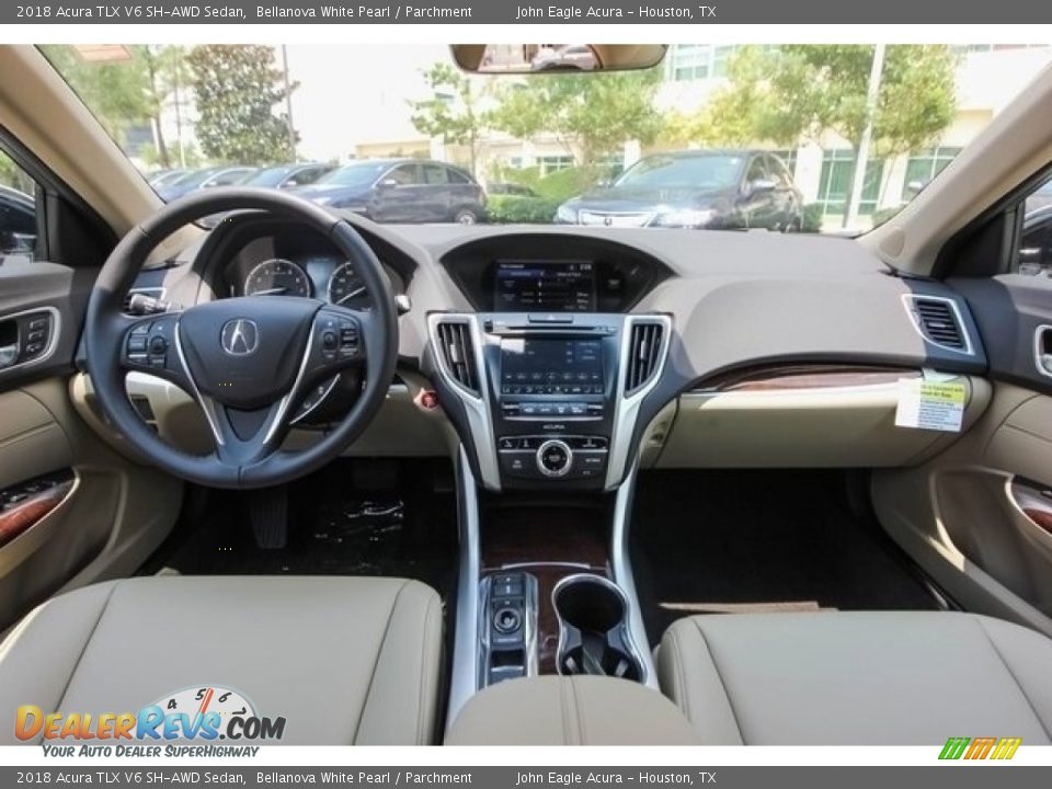 2018 Acura TLX V6 SH-AWD Sedan Bellanova White Pearl / Parchment Photo #9