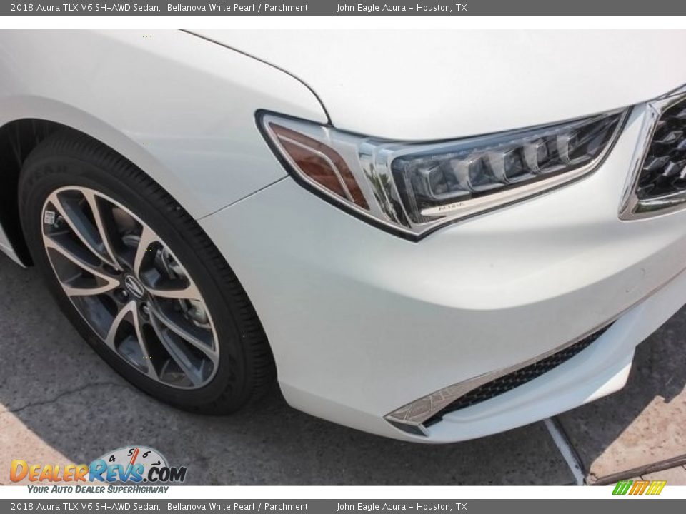 2018 Acura TLX V6 SH-AWD Sedan Bellanova White Pearl / Parchment Photo #10