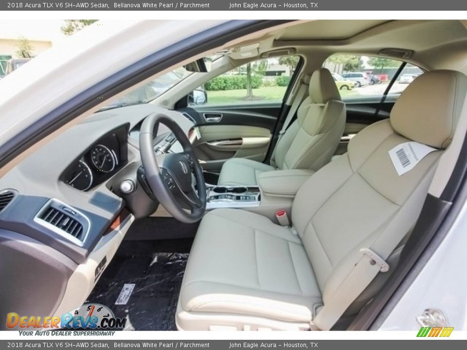 2018 Acura TLX V6 SH-AWD Sedan Bellanova White Pearl / Parchment Photo #15