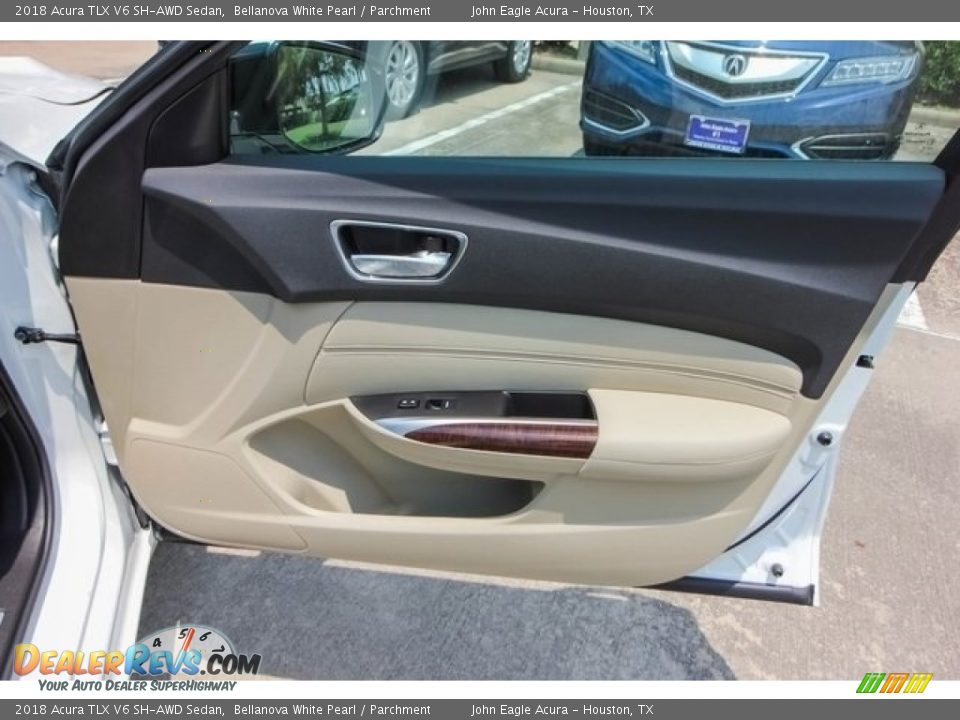 2018 Acura TLX V6 SH-AWD Sedan Bellanova White Pearl / Parchment Photo #21