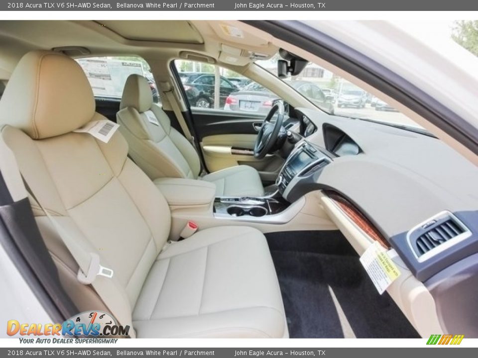 2018 Acura TLX V6 SH-AWD Sedan Bellanova White Pearl / Parchment Photo #22