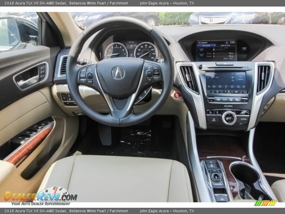 2018 Acura TLX V6 SH-AWD Sedan Bellanova White Pearl / Parchment Photo #24
