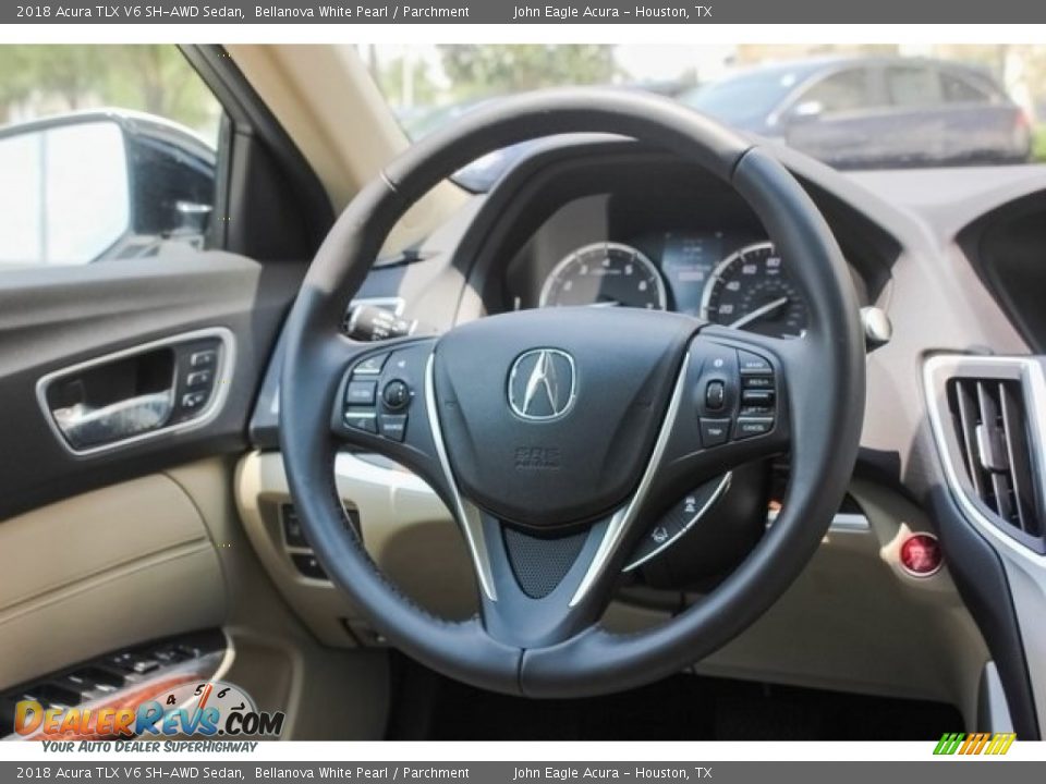 2018 Acura TLX V6 SH-AWD Sedan Bellanova White Pearl / Parchment Photo #25