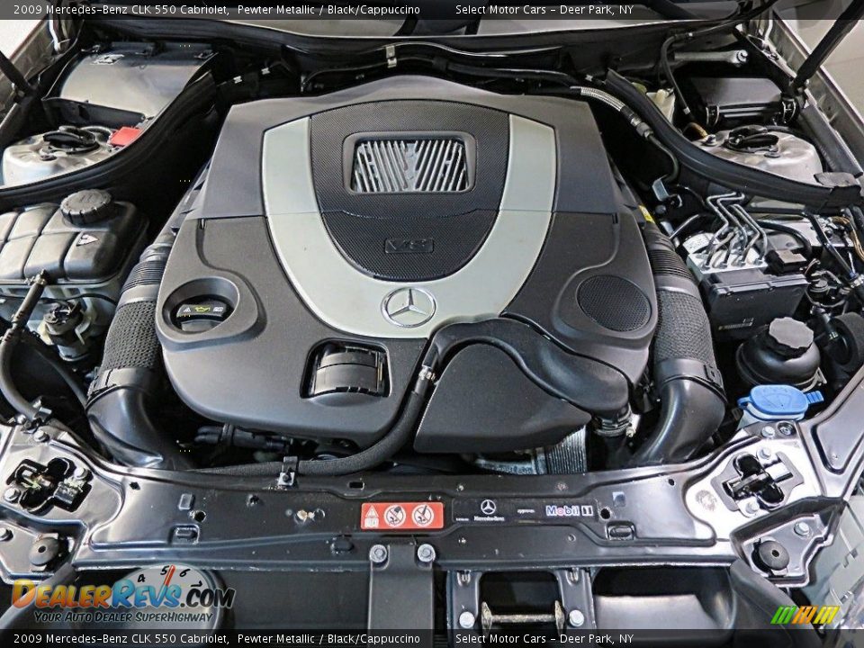 2009 Mercedes-Benz CLK 550 Cabriolet Pewter Metallic / Black/Cappuccino Photo #32