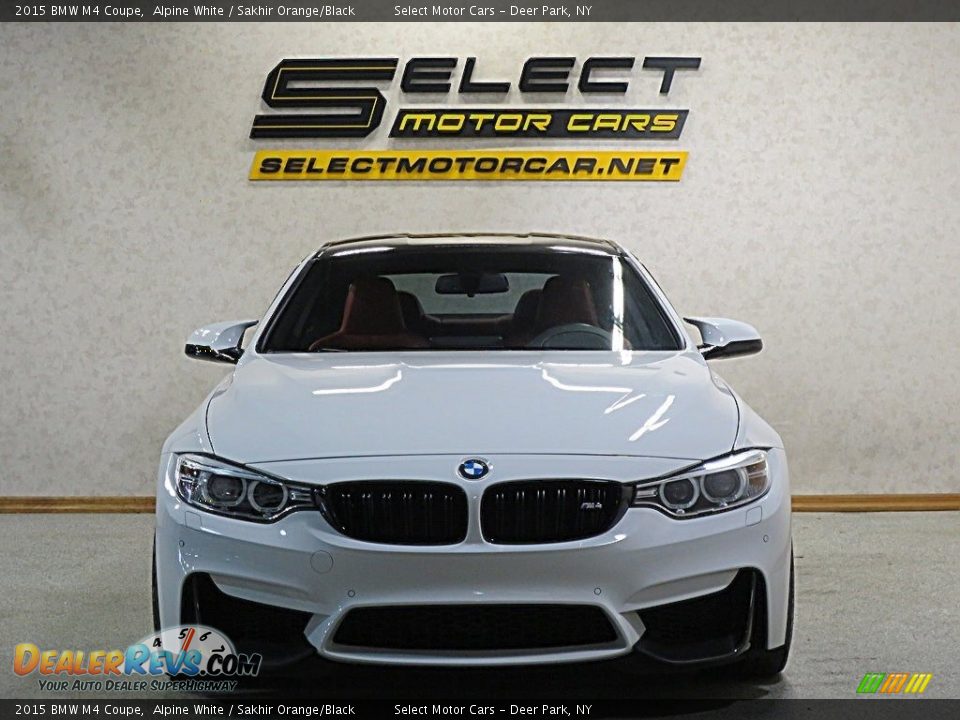 2015 BMW M4 Coupe Alpine White / Sakhir Orange/Black Photo #2