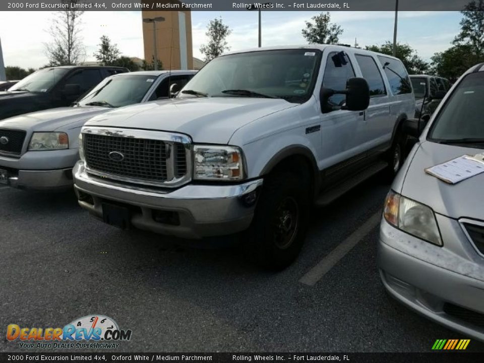 2000 Ford Excursion Limited 4x4 Oxford White / Medium Parchment Photo #1