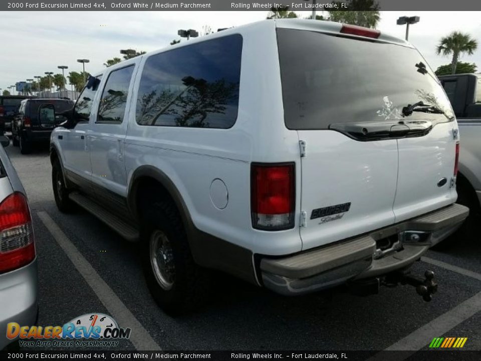 2000 Ford Excursion Limited 4x4 Oxford White / Medium Parchment Photo #2