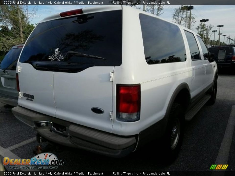 2000 Ford Excursion Limited 4x4 Oxford White / Medium Parchment Photo #3