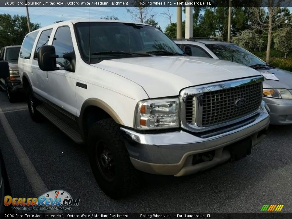 2000 Ford Excursion Limited 4x4 Oxford White / Medium Parchment Photo #4