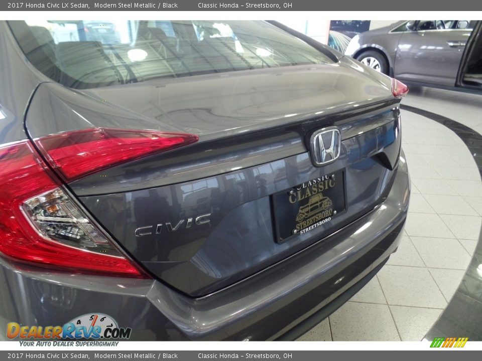 2017 Honda Civic LX Sedan Modern Steel Metallic / Black Photo #27